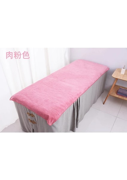 Et Pembe Deliksiz 220X120 cm Salon Özel Yatak Delikli Havlu Fizyoterapi Masaj Sürgülü Çarşaflar (Yurt Dışından)