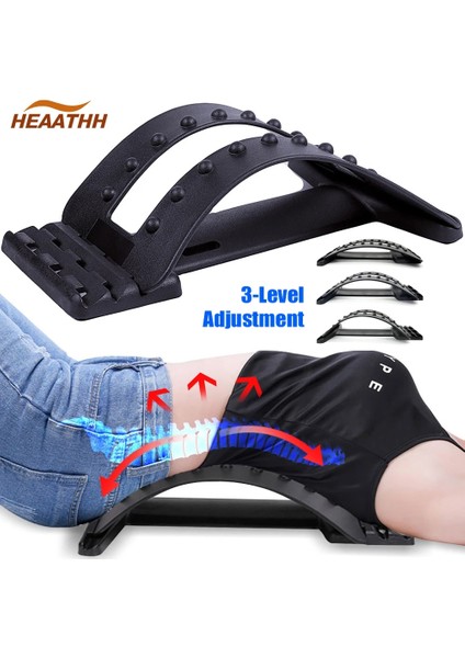 3 Seviyeli Ayarlama Sırt Germe Masajı Çok Seviyeli Bel Omurga Desteği Sedyesi Alt ve Üst Sırt Kas Ağrısının Giderilmesi Için (Yurt Dışından) fiyatları