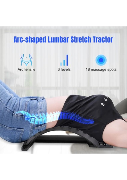 3 Seviyeli Ayarlama Sırt Germe Masajı Çok Seviyeli Bel Omurga Desteği Sedyesi Alt ve Üst Sırt Kas Ağrısının Giderilmesi Için (Yurt Dışından) modelleri