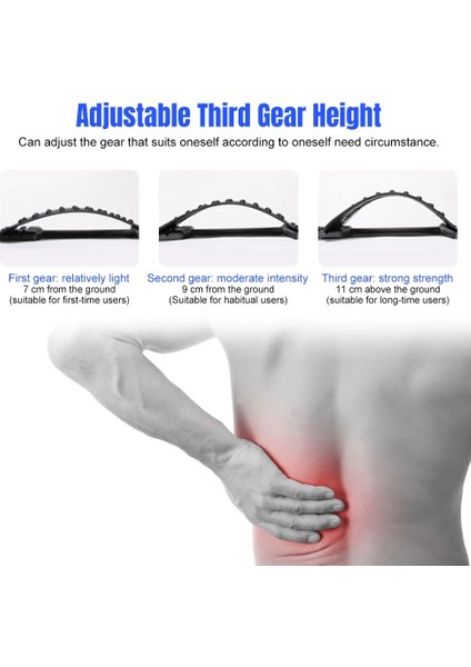 3 Seviyeli Ayarlama Sırt Germe Masajı Çok Seviyeli Bel Omurga Desteği Sedyesi Alt ve Üst Sırt Kas Ağrısının Giderilmesi Için (Yurt Dışından) fırsatları