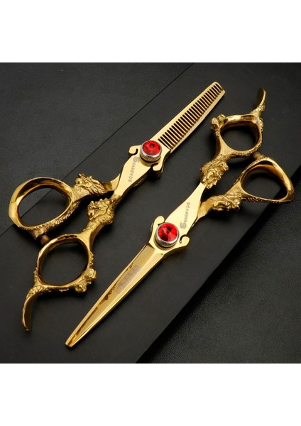 5.5 Inç Ince Makas Berber Makası 5.5/6 Inç Japon 440C Özel Profesyonel Berber Kuaförlük Makas Zarif ve Keskin Set (Yurt Dışından)