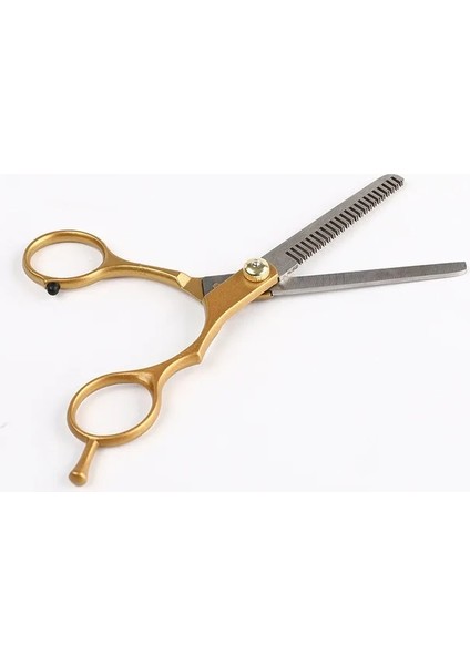 Diş Makas Altın Profesyonel 6.0 Inç Paslanmaz Çelik Berber Saç Kesme Inceltme Makas Makas Kuaförlük Seti (Yurt Dışından)