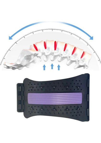 Mıknatıs Mor Abs Lomber Servikal Omurga Desteği Masajı Bel Sedye Omurga Düzeltme Bel Desteği Fitness Yoga Bel Boyun Desteği Brace (Yurt Dışından) fiyatları