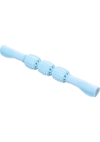 Mavi 3 Tekerlekler Kas Gevşetme Masajı Yoga Haddeleme Tendonlar Masaj Ince Kol Bacak Ince Bel Yağ Kaldırma Sıkılaştırıcı Cilt Fitness (Yurt Dışından)
