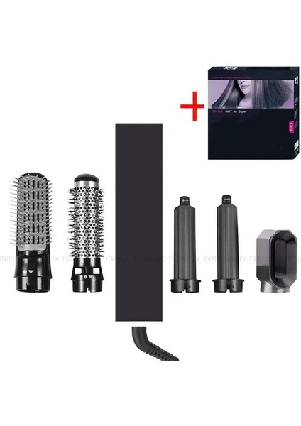 Siyah Abd Plug Dyson Airwrap 5 In 1 Saç Kurutma Makinesi Sıcak Tarak Seti Profesyonel Bukle Makinesi Saç Düzleştirici Şekillendirici Aracı Saç Kurutma Makinesi Ev (Yurt Dışından)