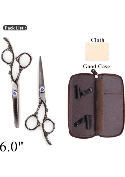 A9002 Heyd 6yy Saç Makas Profesyonel 5.5/6 Inç 440C Berber Kesme Makas Seti Erik Kolu Inceltme Makası Jilet Kenar Dropshipping A9002 (Yurt Dışından) fiyatları