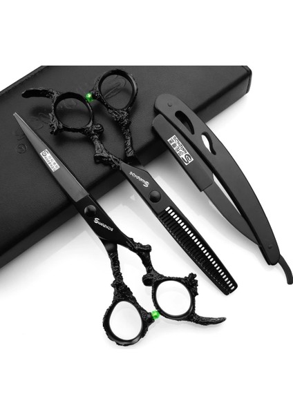 6 Inç Set 2 Adet 5/6/6.5/7/7.5 Inç Profesyonel Kuaförlük Makas Japonya 440C Kuaför Makas Berber Makası Seti Kesme Inceltme Saç Kesimi (Yurt Dışından) fiyatları