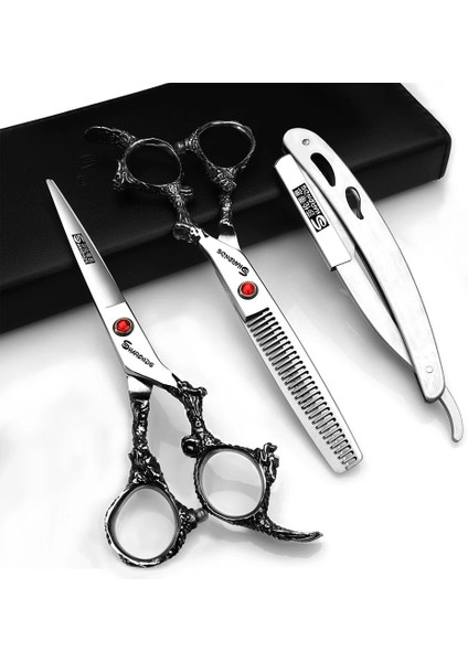 6 Inç Set 2 Adet 5/6/6.5/7/7.5 Inç Profesyonel Kuaförlük Makas Japonya 440C Kuaför Makas Berber Makası Seti Kesme Inceltme Saç Kesimi (Yurt Dışından) fırsatları