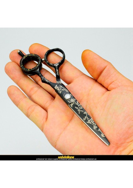 5.5 Inç Inceltme Univinlions 5.5 "6" Profesyonel Salon Makas Berber Makası Japonya Kuaförlük Makas Kuaför Japon Saç Kesme Makası (Yurt Dışından) indirimleri