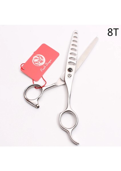 Z2004 Yin 14T 6y 6 ''440C Mor Ejderha Profesyonel Insan Saç Makas Kuaförlük Inceltme Makası 8/12/14/18 Diş Inceltme Oranı 35%-50% Z2004 (Yurt Dışından)