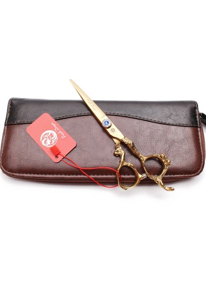 Z1021 Yin D-1 6yy Saç Makas 6 "440C Altın Profesyonel Kuaförlük Makas Inceltme Makas Kesme Makası Berber Makası Ejderha Kolu 9003 (Yurt Dışından) indirimleri