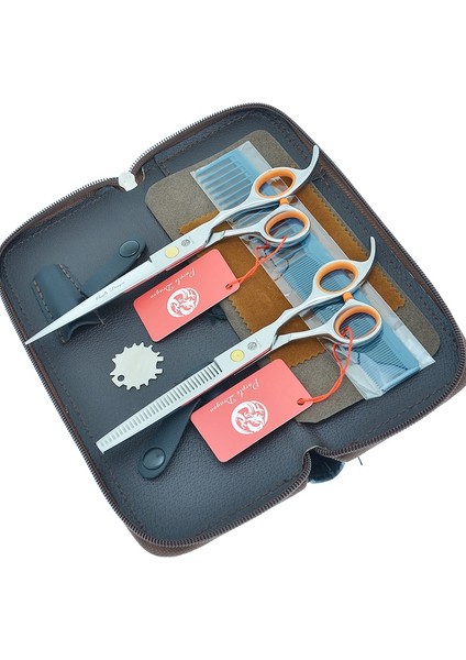 A0180B-02-70 7.0 "kuaför Makası Keskin Saç Makas Seti Japonya 440C Kuaförlük Kesme Makası 6.5" Inceltme Kırpma Tijeras A0129B (Yurt Dışından) fırsatları