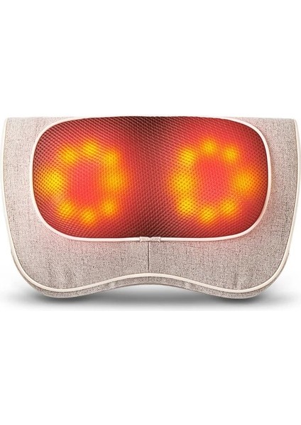 6 Anahtar Au Fiş Elektrikli Sırt Masaj Yastığı Titreşimli Yoğurma Sıcak Kompres Rölyef Boyun Omuz Ağrısı Çok Fonksiyonlu Gevşeme Bel Masajı (Yurt Dışından)