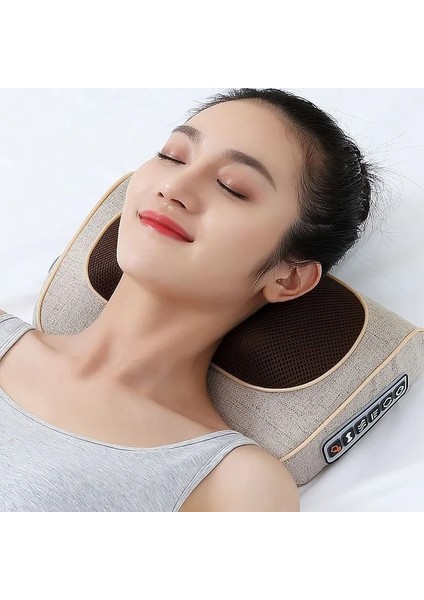 6 Anahtar Au Fiş Elektrikli Sırt Masaj Yastığı Titreşimli Yoğurma Sıcak Kompres Rölyef Boyun Omuz Ağrısı Çok Fonksiyonlu Gevşeme Bel Masajı (Yurt Dışından) indirimleri