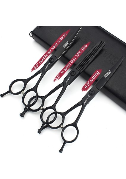 7.5 Inç Ince Siyah 4.5/5.5/6/6.5/7 Inç Kuaförlük Salonu Paslanmaz Çelik Saç Makas Kuaför Profesyonel Kuaförlük Makas Araçları (Yurt Dışından)