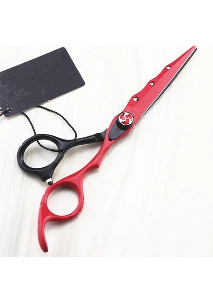 Kesme Profesyonel Japonya 440C 6 '' Kızıl Saç Kesme Makası Saç Kesimi Inceltme Berber Makas Kesim Saç Kesme Makası Kuaför Makası (Yurt Dışından)