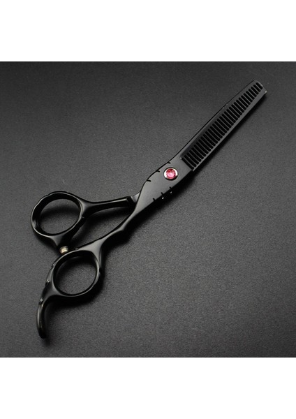 6 Inç Inceltme Profesyonel Japonya 440C 5.5 6 '' Kırmızı Mücevher Siyah Saç Makas Saç Kesimi Makas Inceltme Berber Kesme Makası Kuaför Makası (Yurt Dışından)