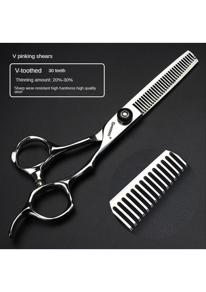 6 Inç V Diş Profesyonel Saç Kesim Makası 6 Inç Kuaförlük Bıçağı Makas 440C Yeni Büyük Samuray Profesyonel Kuaförlük Makas (Yurt Dışından)