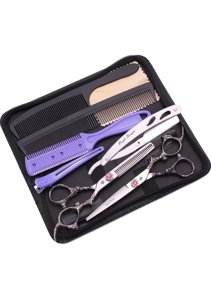 Z9005 Jin C 6n Saç Kesme Makası Profesyonel 5.5 "6" Jp 440C Kuaförlük Makas Berber Inceltme Makası Saç Kesimi Seti Dropshipping Z9005 (Yurt Dışından)