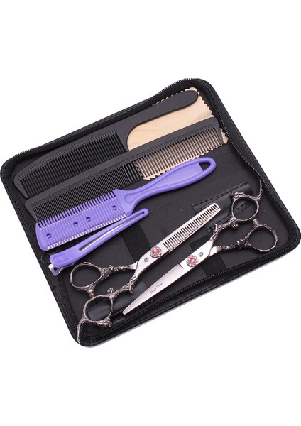 Z9005 Jin C 6n Saç Kesme Makası Profesyonel 5.5 "6" Jp 440C Kuaförlük Makas Berber Inceltme Makası Saç Kesimi Seti Dropshipping Z9005 (Yurt Dışından) modelleri