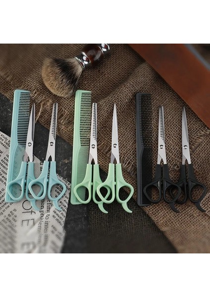 Yeşil Saç Makas Çocuk Bebek Makas Seti Patlama Inceltme Makas Düz Snips Tarak Pet Güzellik Araçları Kuaförlük Makas Seti (Yurt Dışından) fiyatları