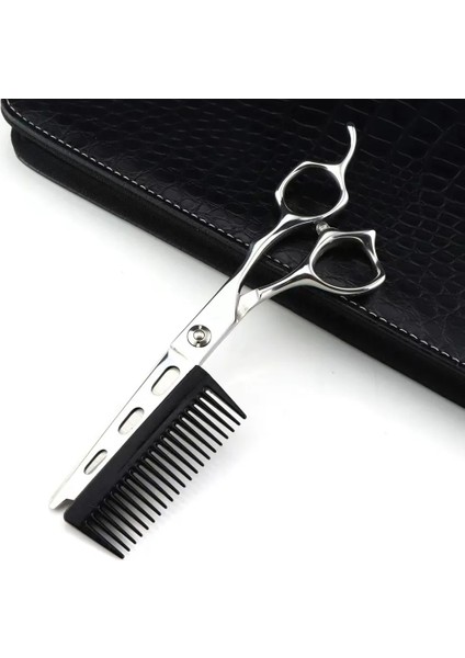 Inceltme Makası Yenı Profesyonel JP440C Çelik 6 '' 2 In 1 Saç Makası Tarak Saç Kesimi Berber Makası Saç Kesme Makası Kuaför Makası (Yurt Dışından)