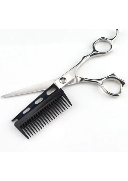 Inceltme Makası Yenı Profesyonel JP440C Çelik 6 '' 2 In 1 Saç Makası Tarak Saç Kesimi Berber Makası Saç Kesme Makası Kuaför Makası (Yurt Dışından)