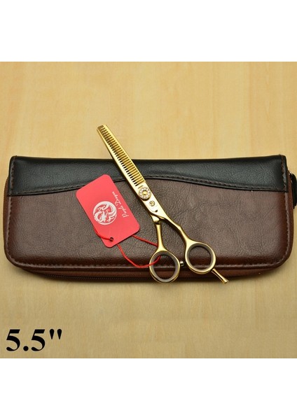 Z1020-JIN-T-55YY Profesyonel Kuaförlük Makas Mor Ejderha Japonya 440C Altın Saç Kesme Makası Berber Inceltme Makası Dropshipping Z1020 (Yurt Dışından)