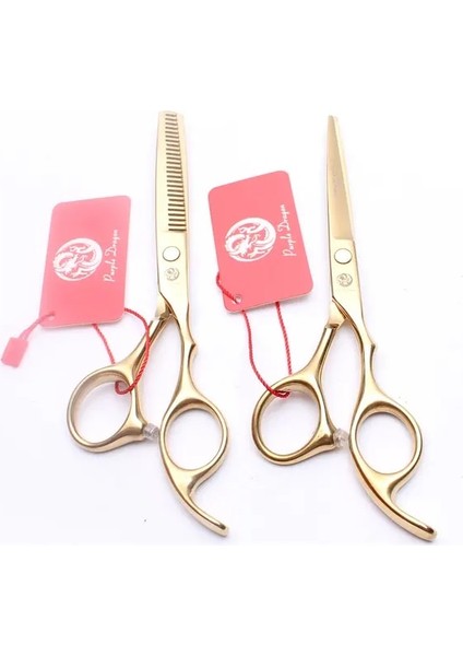 Z1005 Jin D 6.0n Z1005 6.0 Inç Mor Ejderha Altın Profesyonel Kuaförlük Kesme Makası Inceltme Makas Şekillendirici Araçları Insan Saç Makas (Yurt Dışından) fiyatları