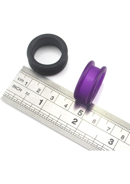 Siyah 10 Adet Profesyonel Mat Silika Jel Saç Makas Halkası Kesme Berber Döngü Makas Daire Makası Halka Kuaför Makas Halkaları (Yurt Dışından) fırsatları