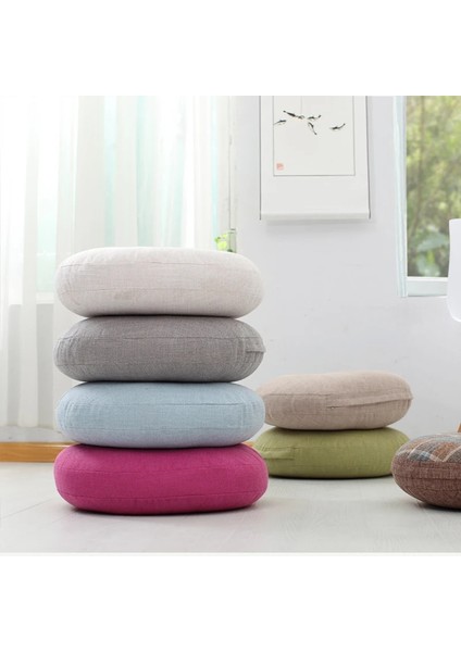 Gri 40X40 cm Yuvarlak Şekil 2 Boyutu Pamuk Keten Koltuk Minderi Ipek Pamuk Çekirdek Tatami Yastık Yastık Ev Dekorasyon Yumuşak Araba Kanepe Yastık (Yurt Dışından) modelleri