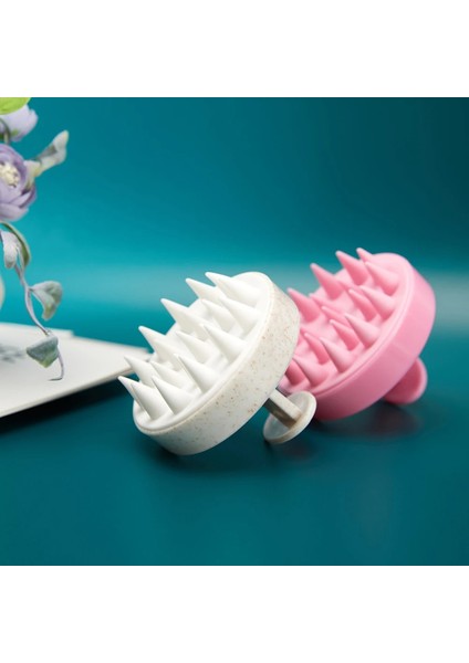 Tip C Yeşil Şampuan Fırçası Plastik Silikon Masaj Tarağı Banyo Tarağı Saç Derisini Iyice Temizleyin Saç Derisine Masaj Kolay Köpüklü Kafa Masaj Fırçası (Yurt Dışından)