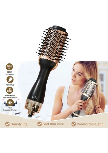 Altın Seyahat Saç Kurutma Makinesi Fırça Şekillendirici Aracı Negatif Iyonik Ev Salon 3 In 1 Sıcak Hava Elektrikli Düzeltmek Kıvırmak Dolgunlaştırıcı Abd Tak (Yurt Dışından) fırsatları