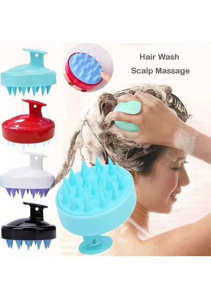 Mavi Saç Fırçası Kadın Saç Derisi Masaj Şampuan Fırçası Saç Yıkama Masajı Yumuşak Silikon Temiz Saç Derisi Ev Banyo Tarağı Saç Bakım Araçları (Yurt Dışından) indirimleri