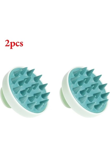 2 Adet Yeşil Saç Masaj Tarak Silikon Şampuan Saç Derisi Kafa Vücut Saç Derisi Masaj Fırçası Saç Yıkama Tarağı Duş Fırçası Banyo Spa Masaj Fırçası (Yurt Dışından)