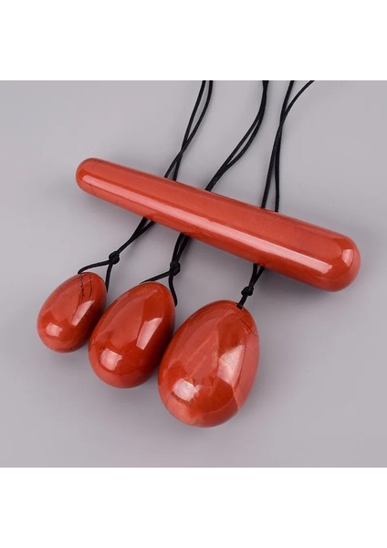 Tip 4 Redstone Yoni Değnek Yeşim Yumurta Masaj Topları Seti Doğal Yeşim Taş Kadın Vajinal Kas Sıkma Kegel Egzersiz Masaj Topları (Yurt Dışından)