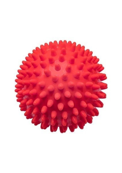 7.5 cm Kırmızı 7.5 cm Pvc Dikenli Masaj Topu Stres Giderici Rulo Spor Fitness Plantar Fasiit Rahatlatıcı Egzersiz El Ayak Sırt Masajı (Yurt Dışından)
