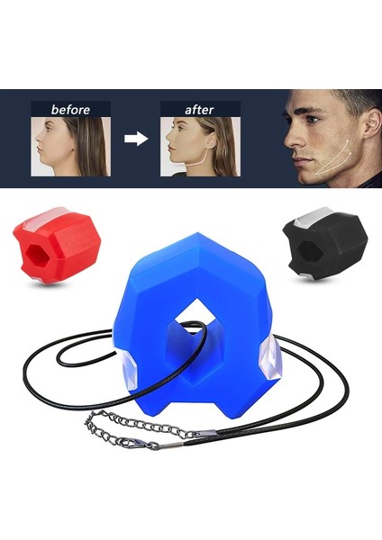 Açık Mavi Spor Yüz Masseter Erkekler Yüz Pop N Go Ağız Jawline Çene Egzersiz Kas Çiğneme Topu Çiğneme Isırığı Kesici Eğitim (Yurt Dışından)