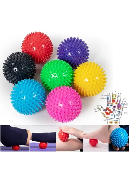 7.5cm-Gri Ağrıyı Yeniden Yaşamak Mini Masaj Bıçaklama Topu Kavrama Topu Vücut Noktaları El Masajı Parmak Relax Yoga Fitness Arka Ayaklar Için Fasya Topu (Yurt Dışından)
