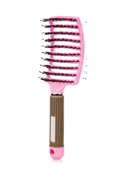 Pembe Saç Fırçası Saç Derisi Masaj Tarak Saç Fırçası Kıl ve Naylon Kadın Islak Kıvırcık Detangle Saç Fırçası Salon Kuaförlük Şekillendirici Araçları (Yurt Dışından)