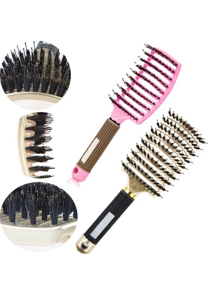 Pembe Saç Fırçası Saç Derisi Masaj Tarak Saç Fırçası Kıl ve Naylon Kadın Islak Kıvırcık Detangle Saç Fırçası Salon Kuaförlük Şekillendirici Araçları (Yurt Dışından) fiyatları