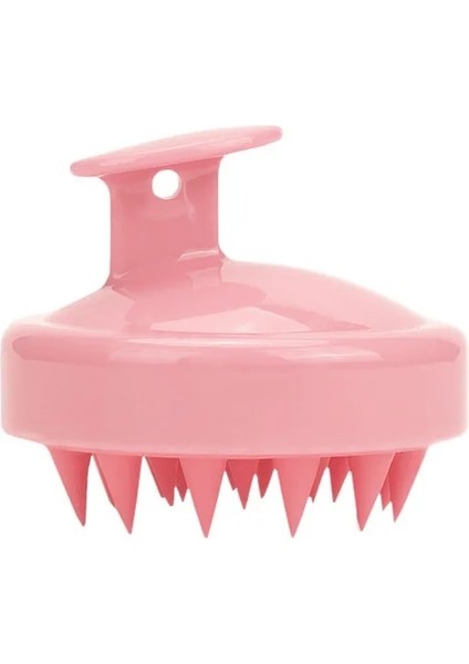 Pembe Yumuşak Silikon Kafa Derisi Masaj Tarak Şampuan Fırçası Saç Yıkama Tarak Banyo Duş Fırçası Kuaför Kuaförlük Aracı (Yurt Dışından)