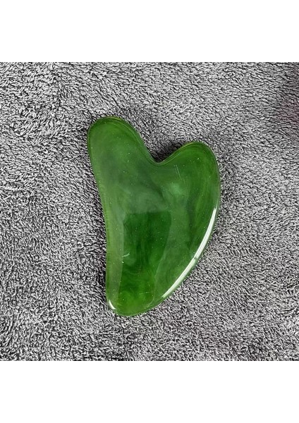 Reçine Yeşil Doğal Masaj Gua Sha Kazıyıcı Yüz Boyun Göz Cilt Kaldırma Teşvik Kan Akupunktur Noktası Masaj Aracı Balmumu Reçine Guasha Kurulu (Yurt Dışından)