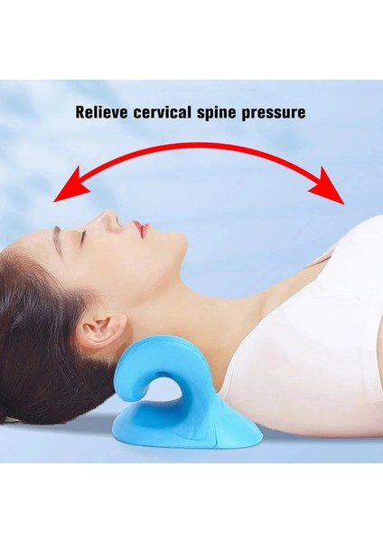 Siyah Servikal Masaj Yastığı Servikal Masaj Yerçekimi Shiatsu Boyun Omurga Düzeltme Boyun Omuz Relaxe Onarım Kas Ağrısını Rahatlatmak (Yurt Dışından)
