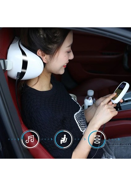 Araca Monteli Elektrikli Kafa Masajı Boyun Servikal Masaj Çekiş Sağlık Rahatlama Vücut Masajı Araba Sırt Yastığı Isıtma Titreşimli Masaj (Yurt Dışından) indirimleri