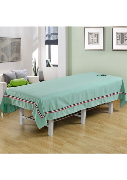 Açık Yeşil 120CM230CM Yeni Yatak Örtüsü Dört Mevsim Evrensel Güzellik Salonu Yatağı Saf Pamuk Çarşaf Sağlık Spa Özel Yüz Deliği Masaj Masası Için (Yurt Dışından)