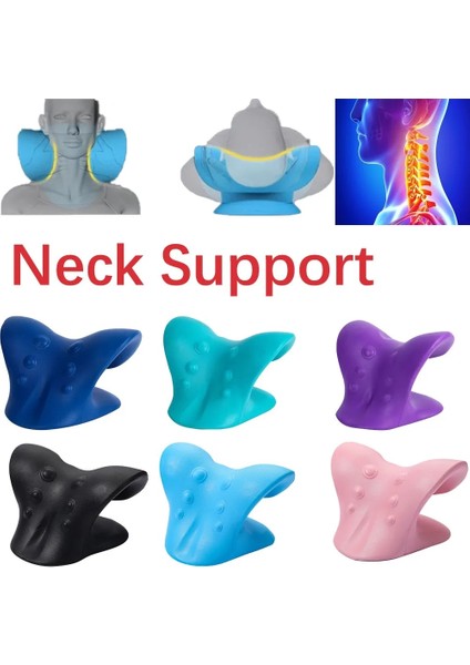 Lacivert Boyun Sedye Omuz Masajı Servikal Omurga Streç Yerçekimi Kas Gevşeme Çekiş Yastık Ağrıyı Rahatlatmak Omurga Düzeltme (Yurt Dışından) fiyatları