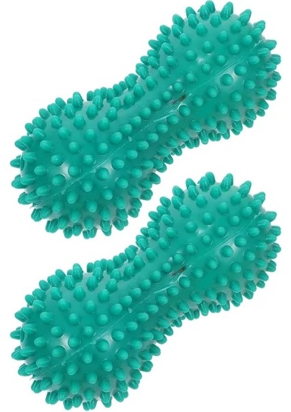 Yeşil 2 Adet Masaj Fıstık Topları Ayak Ayak Rulo Masajı Plastik Pvc Şekilli Fitness Cihazı (Yurt Dışından)