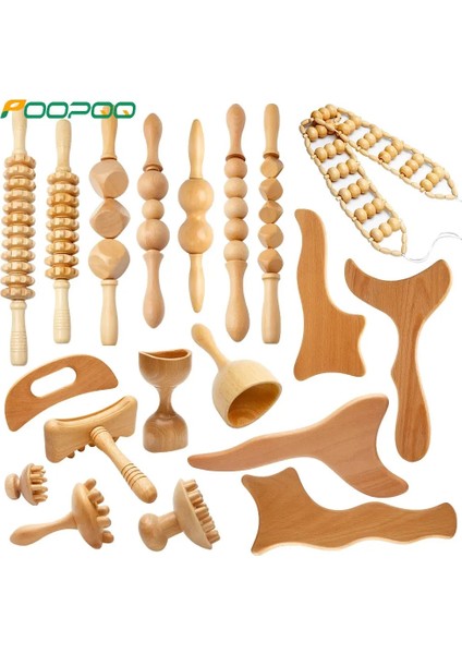 Tip A Ahşap Terapi Masajı Anti-Selülit Gua Sha Aracı Derin Doku Relax Masaj Vücut Yüz Kaldırma Maderoterapia Rulo Spor Salonu Ev (Yurt Dışından)