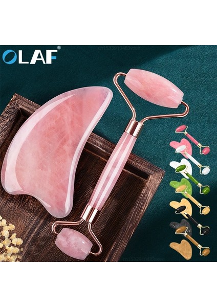 Kombinasyon Gül Doğal Yüz Masajı Guaj Kazıyıcı Yüz Masajı Yeşim Rulo Guasha Kazıyıcı Yüz Için Microniddle Rulo Yüz Gua Sha (Yurt Dışından) fırsatları
